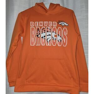Broncos NFL Team Apparel Denver Logo Hoodie Sweatshirt Youth Size L 10/12